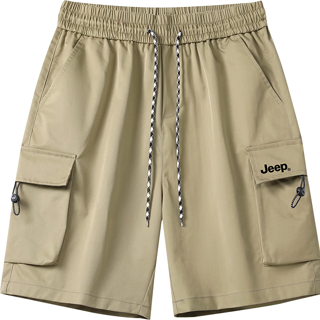 JEEP Men's Shorts Spring Summer 2026 New Straight Loose Breathable Casual Five-Point Thin Pants