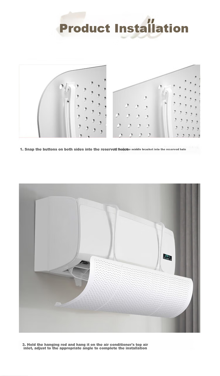Czigman Vertical Air Conditioner Wind Deflector Cylinder Cabinet Anti-Direct Blow Air Outlet Guide Cover Universal for Office 5