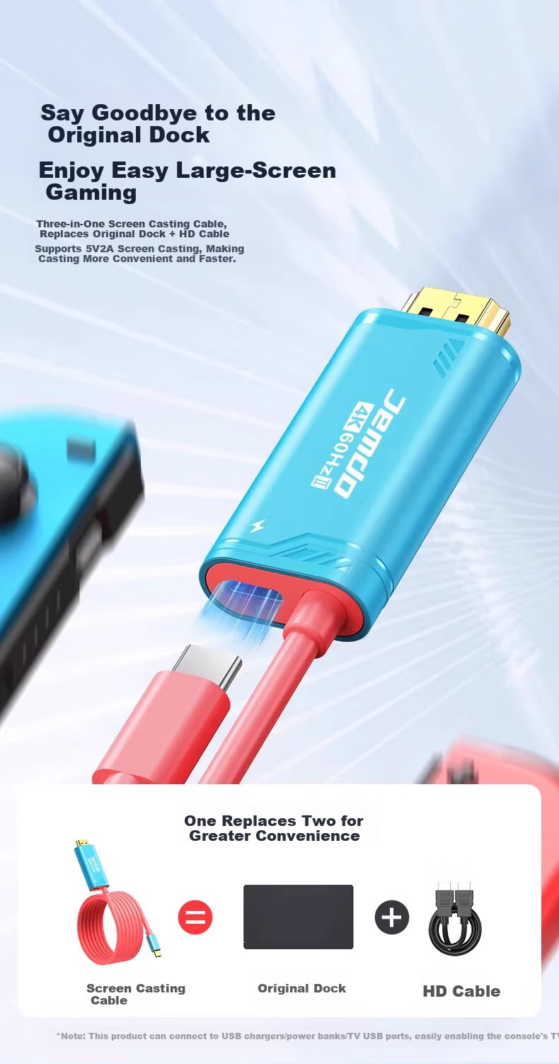 Jemdo Video Capture Card Compatible with Switch2/PS5, Live Streaming And Recording OLED Capture Device for Laptops, 4K HD NS2 Mobile OTG Adapter 5