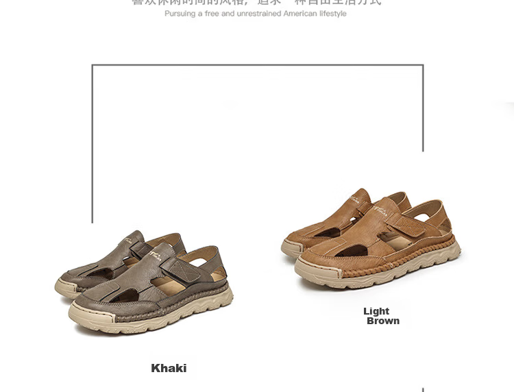Bull Family Men's Summer Hollow Out Sandals Open Toe Beach Casual Slippers 2