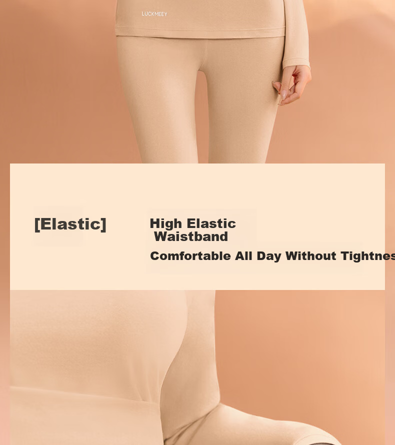 LUCKMEEY Thermal Underwear Set Combed Cotton Heat Retaining Base Layer Slim Fit Pure Cotton Autumn Long Johns for Men and Women Winter Innerwear 11