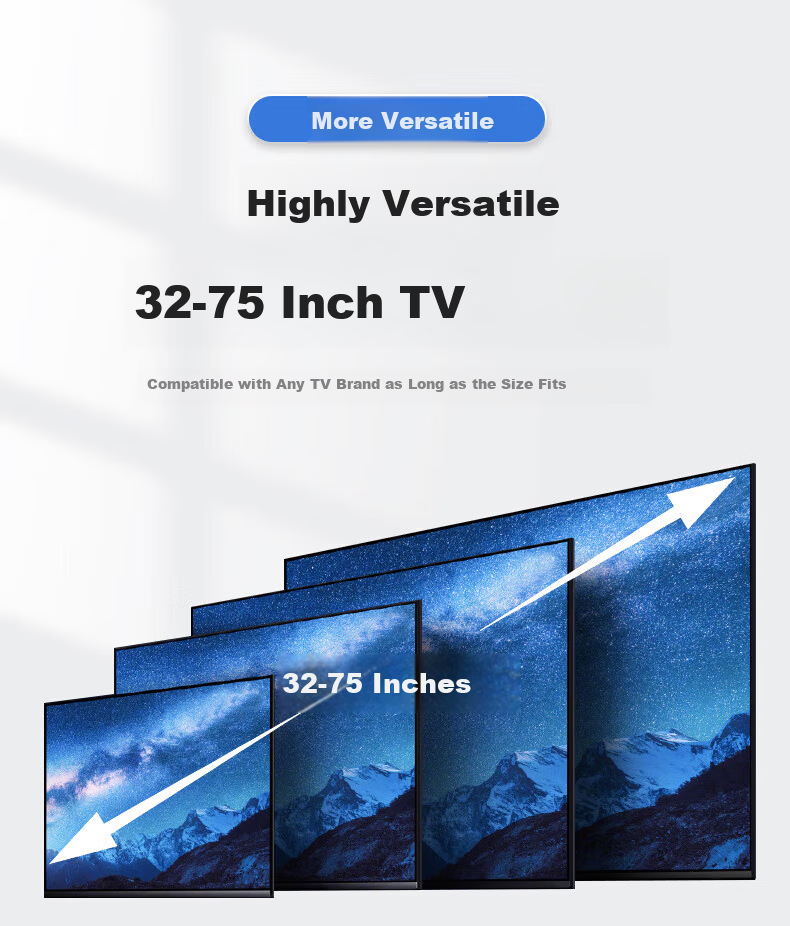 Kaiqi TV Wall Mount Bracket 42-75 Inch Fixed TV Wall Mount Stand Compatible with Hisense, Skyworth, TCL, Konka, Huawei Smart Screen, Xiaomi and More 9