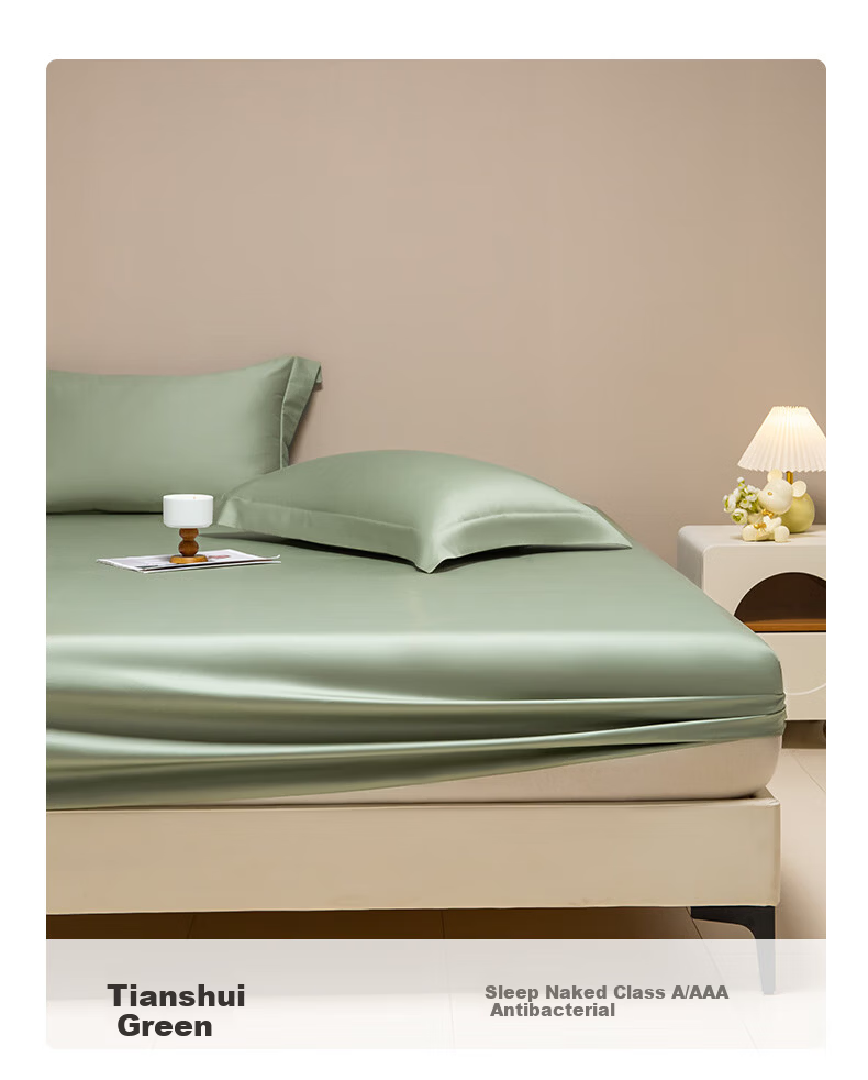 AMOR Antibacterial Class A, 100 Pieces, Satin Fitted Sheet, Single Mattress Protector Cover, Pure Cotton, Phantom Grey, 1.5x2 Meters 27