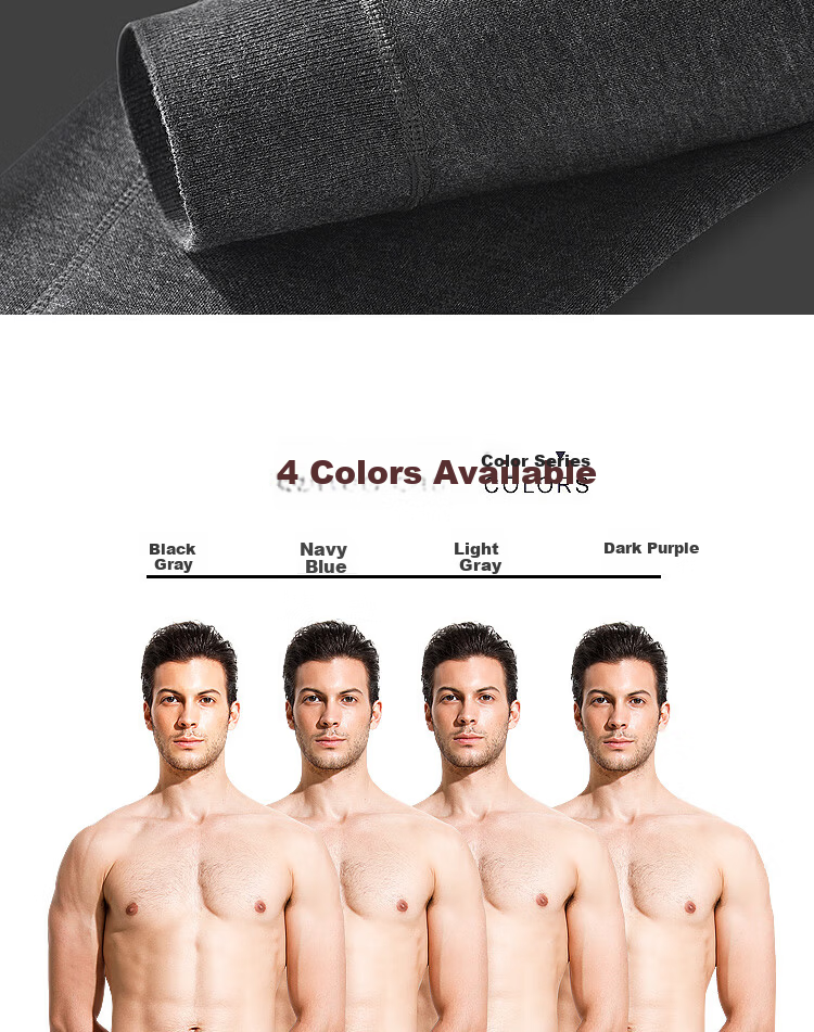 Pierre Cardin Men's Thermal Pants Wool Silk Knee Protection Fleece Lined Thickened Cotton Autumn Long Johns Northeast Cold-Resistant Underwear 9