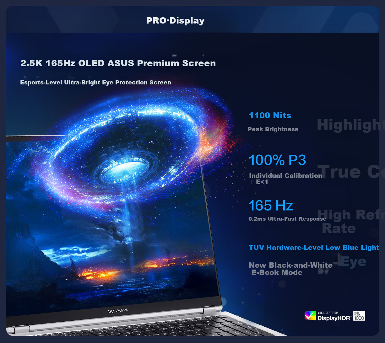 ASUS Vivobook Pro16 Core Edition 2026 15% National Subsidy 3rd Gen Ultra X7 AI Lightweight Laptop (32GB RAM 1TB SSD 1100-nit OLED) 4