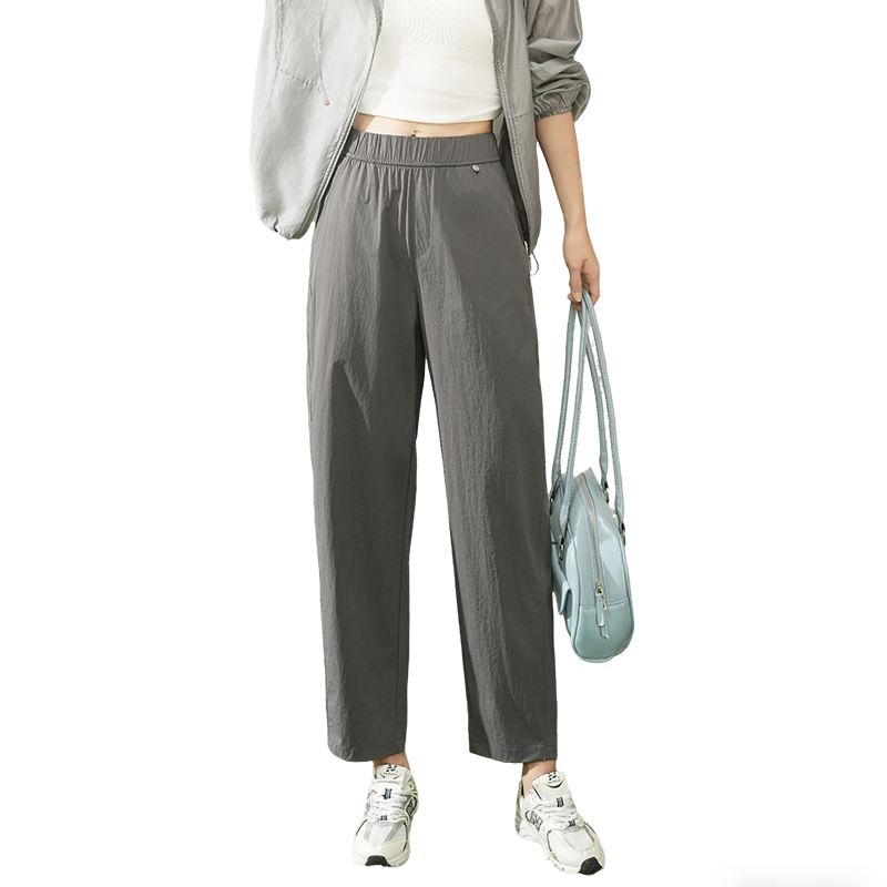 Borui Women's Lightweight Summer Sun Protection Cooling Capri Pants 2026 New Slim Fit Casual Pants Navy XL