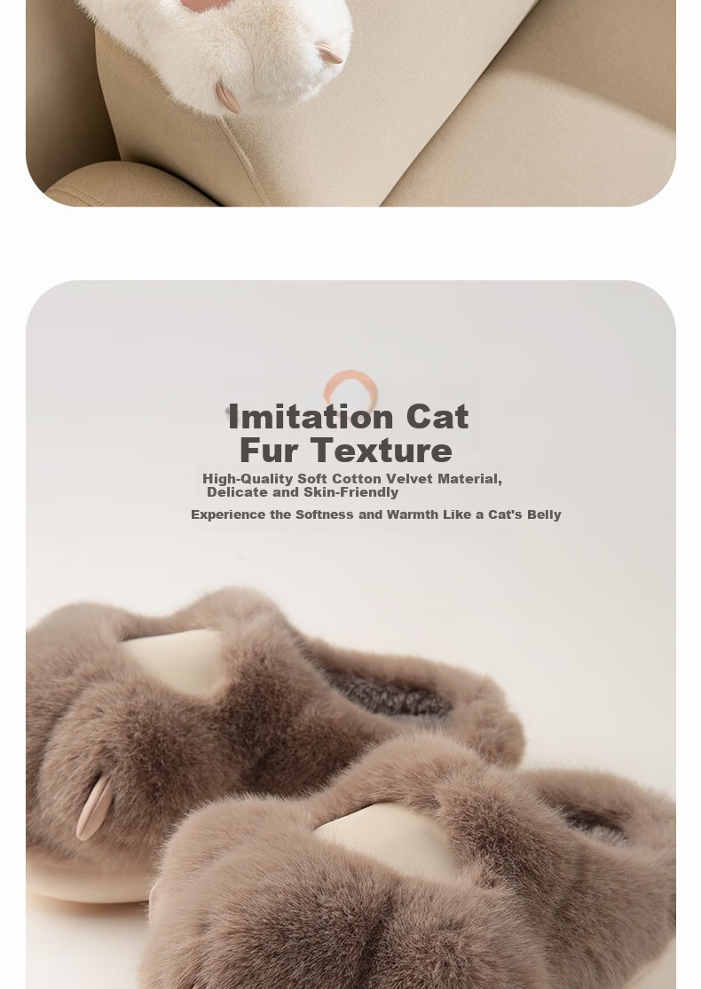 Daxixiansen Ice Cream Popsicle Slippers for Women, Autumn And Winter Cute Warm Furry Slippers, Non-Slip Home Soft-Soled Slippers 9