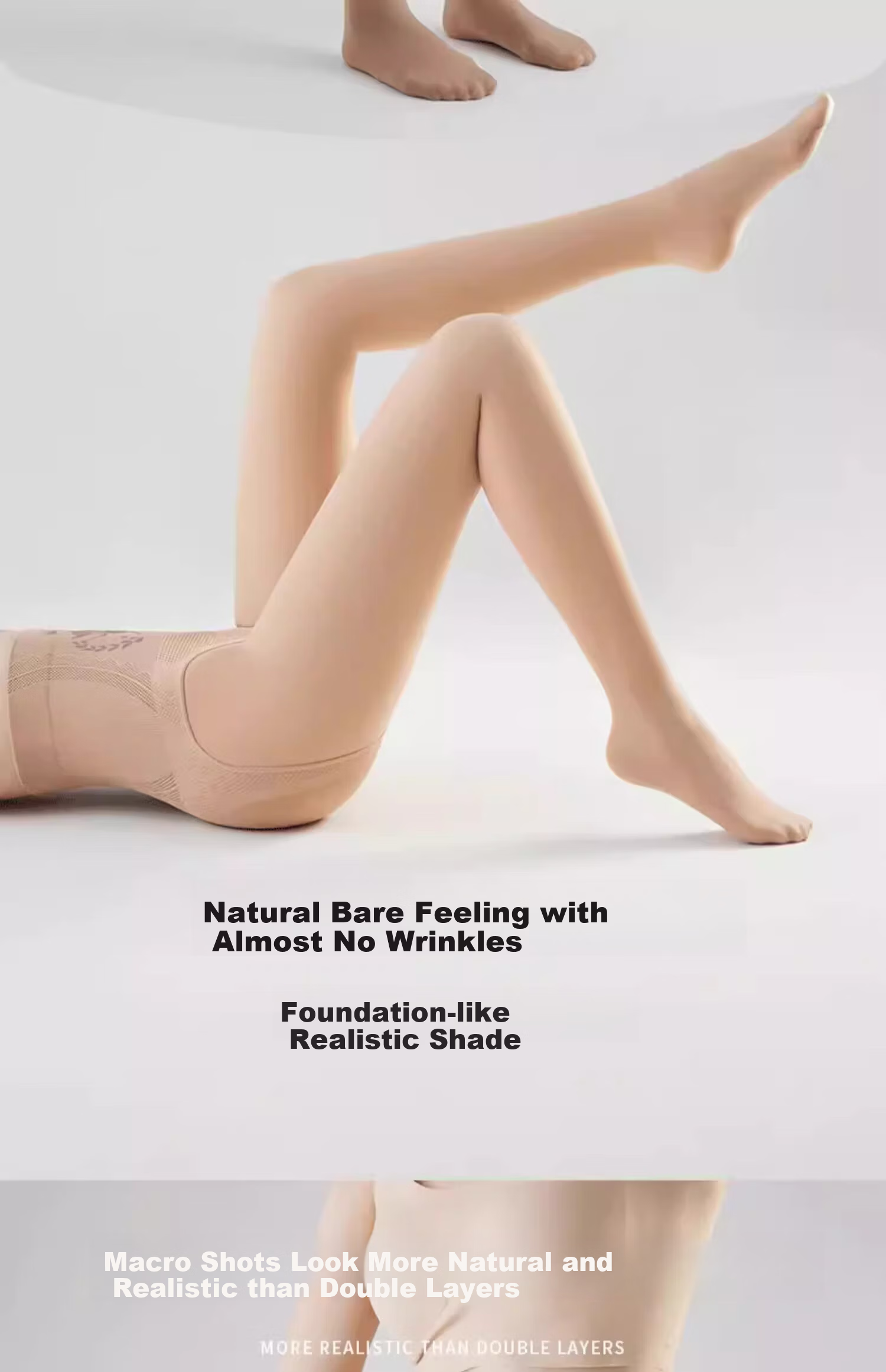 Caramella Autumn Winter Fleece-Lined Thickened Warm Skin-Tone Shiny Tights High-Waist Abdomen Control Butt-Lifting Leggings 4