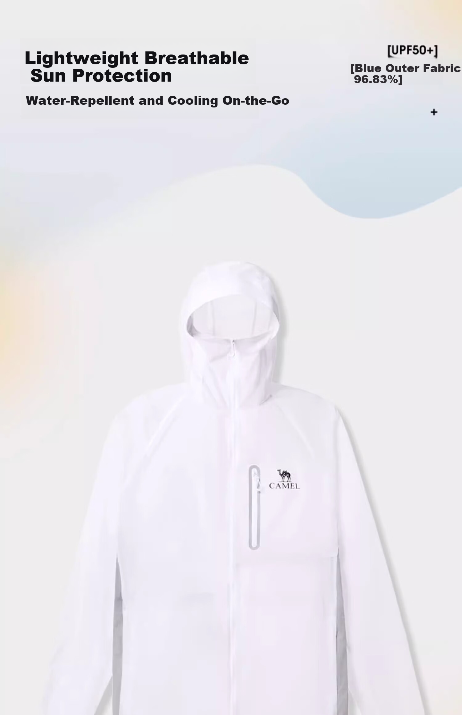 CAMEL Outdoor Sun Protection Clothing, Skin-Friendly Garment, UV-Resistant, Lightweight, Breathable, Cool-Feeling Sun Protection Jacket A15BA68005 1