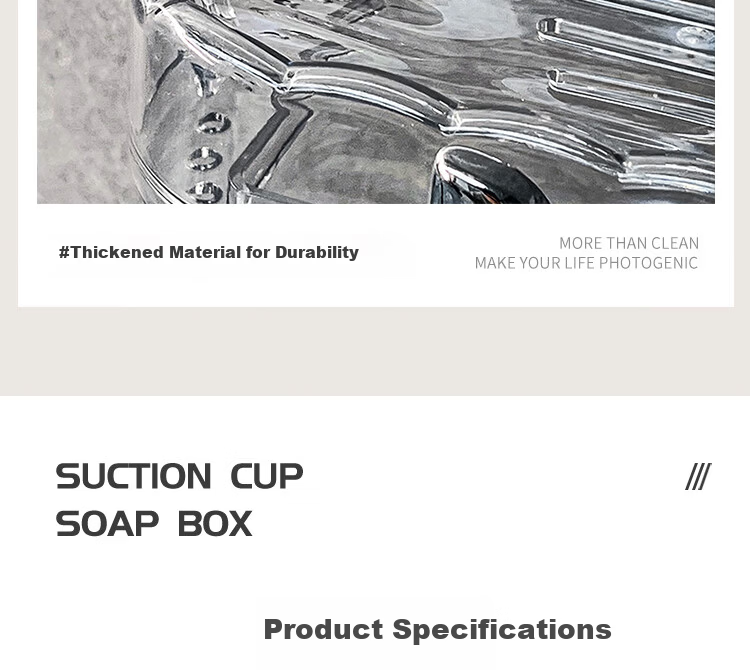 Bydoll Suction Cup Soap Dish Wall-Mounted Single-Layer Draining No-Drill High-End Home Bathroom Balcony Soap Holder Organizer 21