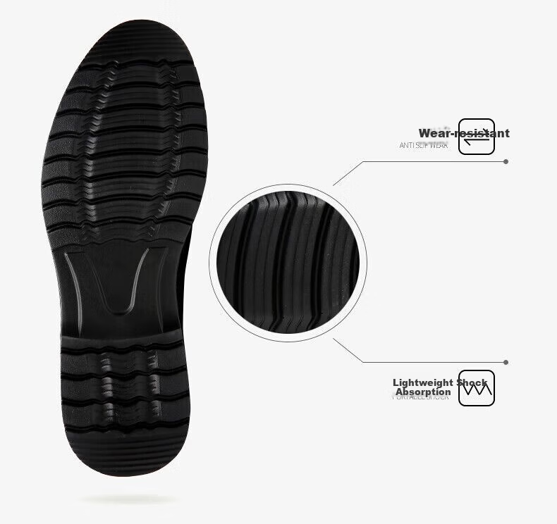 MULINSEN Men's Business Leather Shoes Simple Casual Single Shoes Black Size 41 SL67341 9