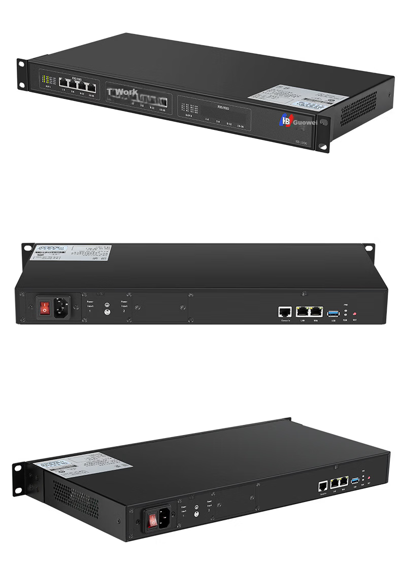 Guowei HB1930 8 Analog Lines + 200 IP Extensions IPPBX Digital IP Voice Telephone Switch Network Programmable VOIP Gateway PC Call Center Call Recording 22