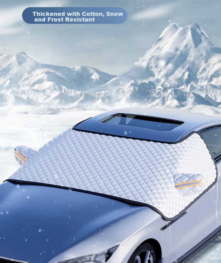 AUTOWOEL BYD Han DM-i Snow Cover Car Front Windshield Snow Shield Frost and Freeze Protection Winter Windshield Cover 9