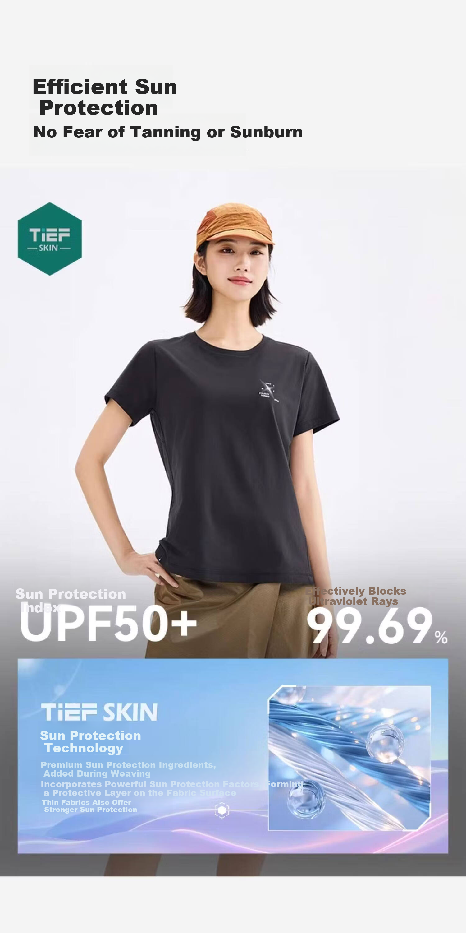 TOREAD Quick-Dry Short Sleeve T-Shirt Outdoor Sun Protection Antibacterial Moisture-Wicking Sports Summer Half Sleeve Top Ice Green Women XL 4