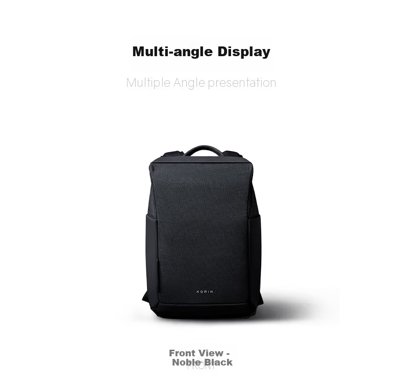 KORIN Anti-Theft Laptop Backpack Men Large Capacity Lightweight Travel Commuter Waterproof Cut-Resistant Business Bag K17 15