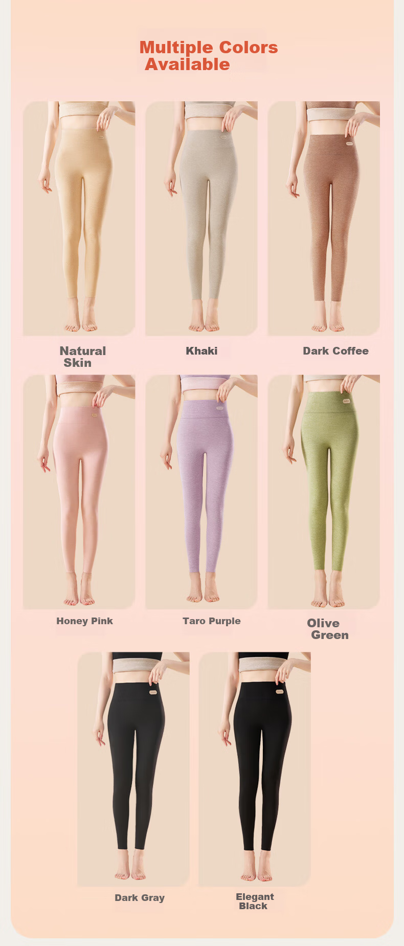MiiOW Women's Thermal Pants Thickened Cashmere Silk Autumn Winter Wearable Heating Black 2025 New Model 6
