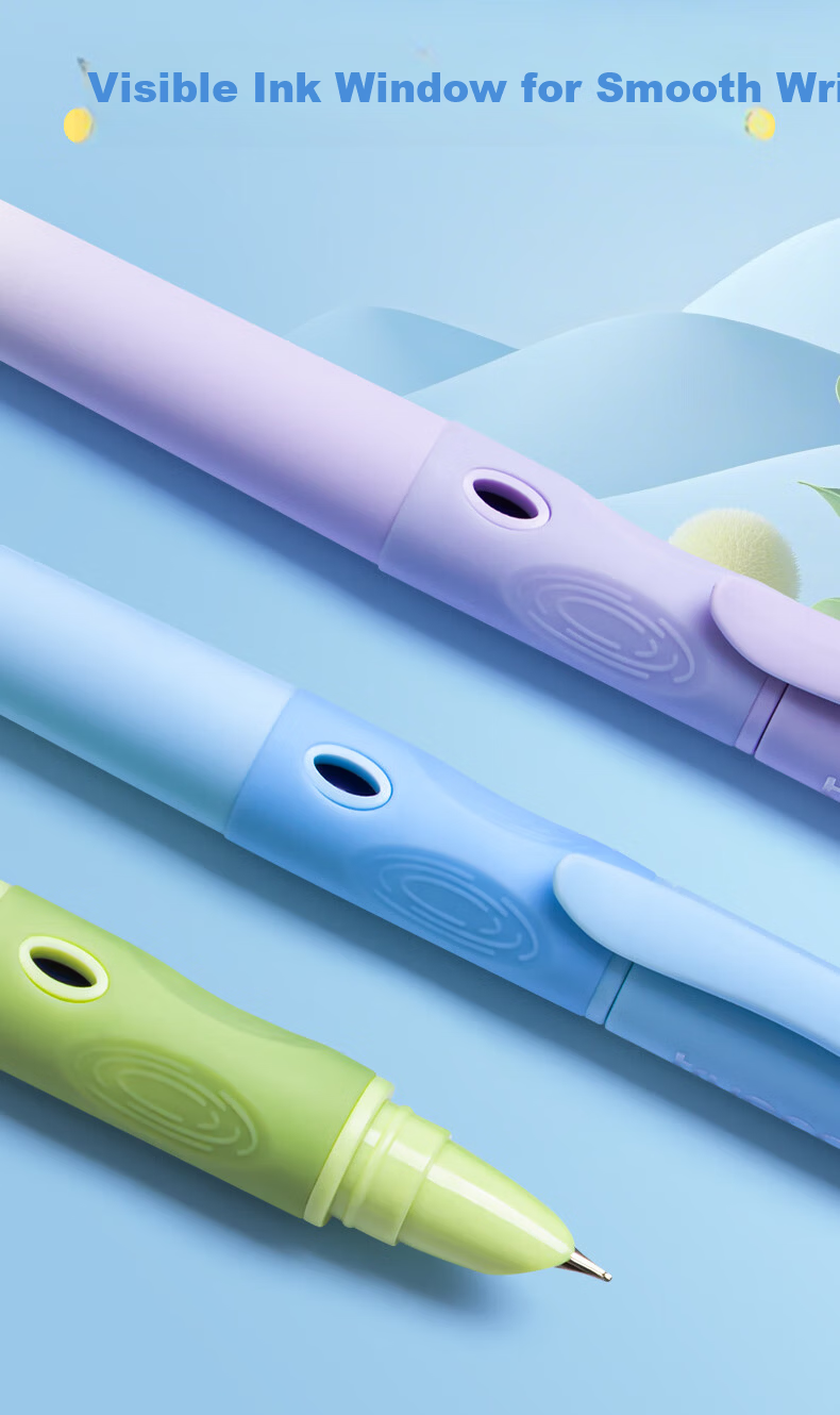 TRUECOLOR Blue Thermal Erasable Fountain Pen 0.38mm for Elementary Students Grade 3 Children Handwriting Practice Posture Correction Refillable Ink Cartridge High Appearance Unisex Beginner Fountain P 6