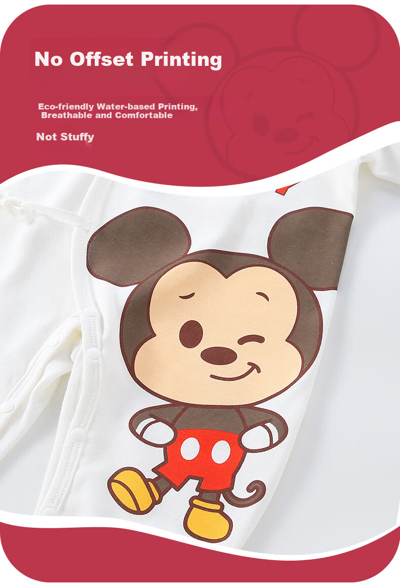 Disney Baby Newborn Cotton Romper Autumn Winter Jumpsuit 52cm 4