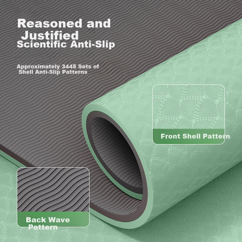 Gumifan Foldable Yoga Mat Women's Fitness Mat Home Portable Non-Slip Shockproof 185x80cm Adult Nap Mat 6mm Thick