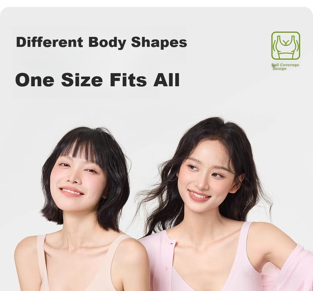 BOPRUIEY Women's Seamless Fixed Cup One-Piece Vest Large Bust Minimizing Wireless Plus Size Sports Bra 1
