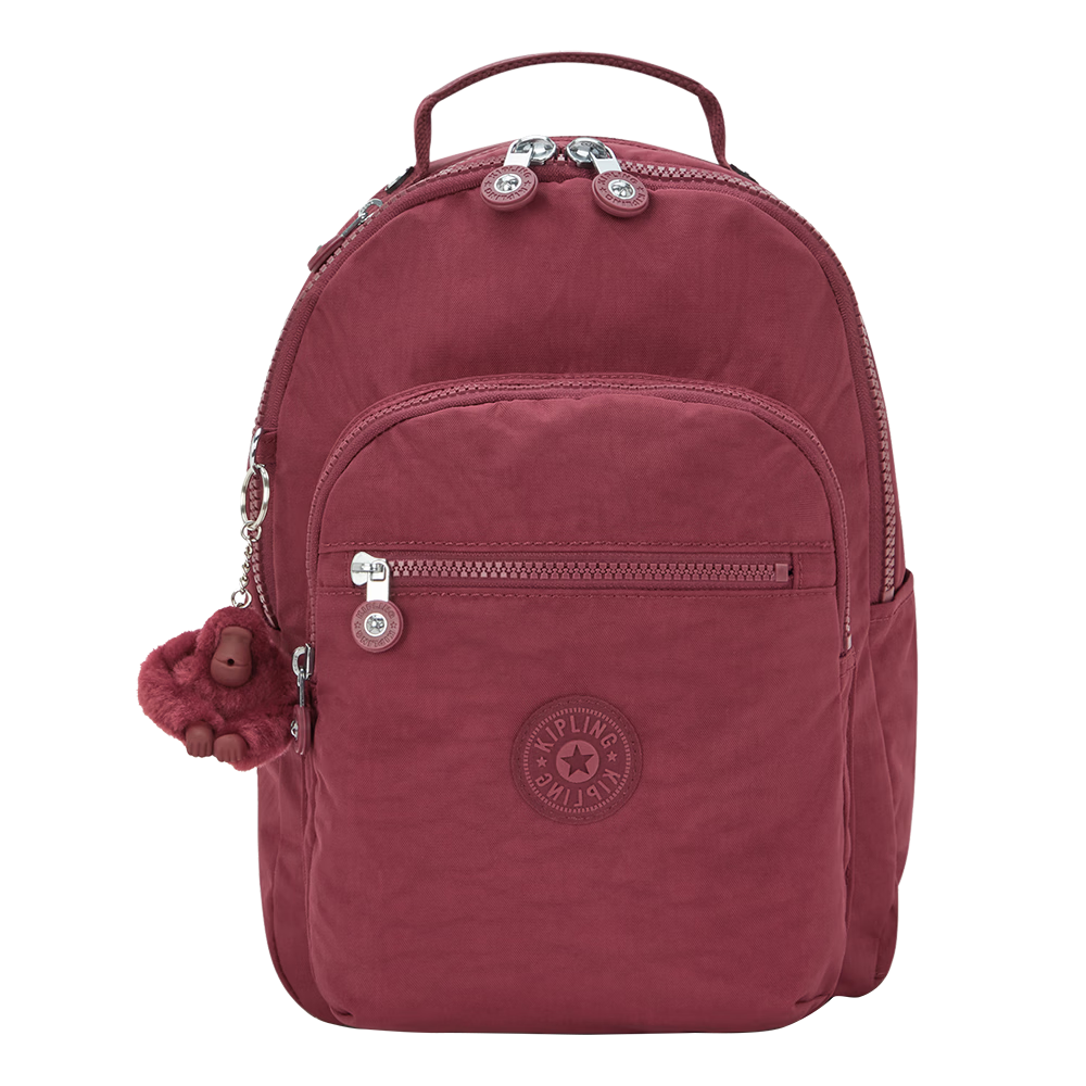 Kipling Fashion Trend SEOUL S Brown Red Women's Backpack Student School Bag Birthday Gift