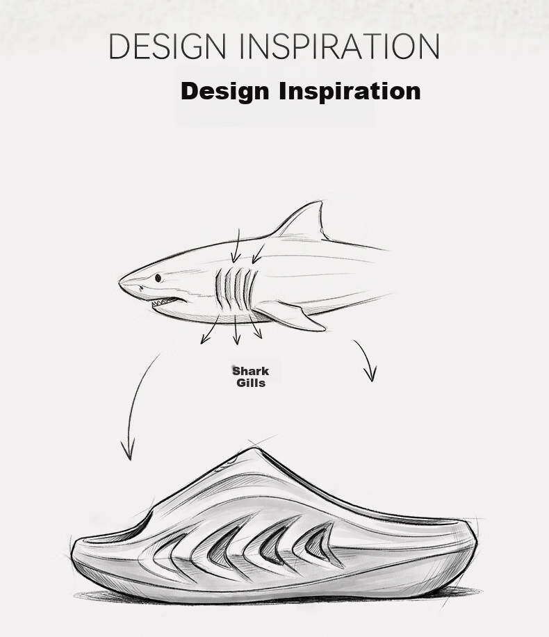 Zhunzhe Little Shark 2nd Generation Sports Slippers Men Summer Waterproof Non-slip Odor-resistant Antibacterial Home Outdoor Casual Sandals Women 3