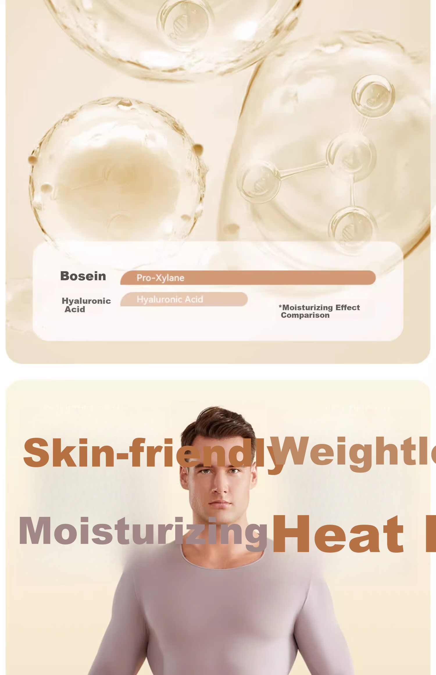 BOPRUIEY Men's Thermal Ultra-Thin Base Layer Hyaluronic Acid Underwear 2025 New Autumn Winter Set Thermal Shirt and Pants 3