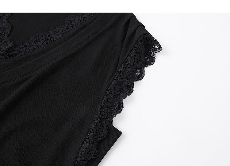 Demana [with Lyocell] Summer Elegant Lace V-Neck Sleeveless Side Ruched Slimming T-Shirt for Women 13