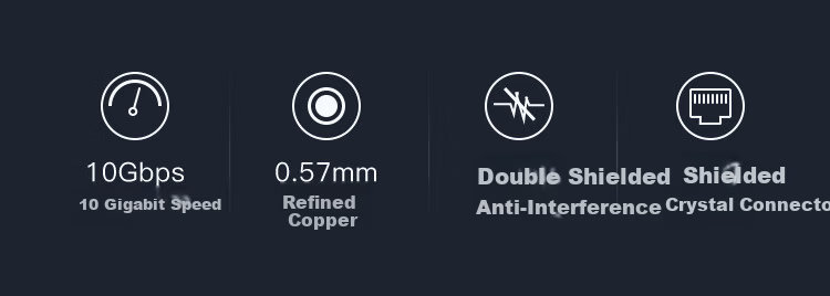 CHOOSEAL Cat6A Unshielded Twisted Pair Cable, 10 Gigabit High-Speed, Single-Strand Pure Copper Core, Engineering And Home Network Patch Cord, Orange, 0.5 Meter, QS2668C 2