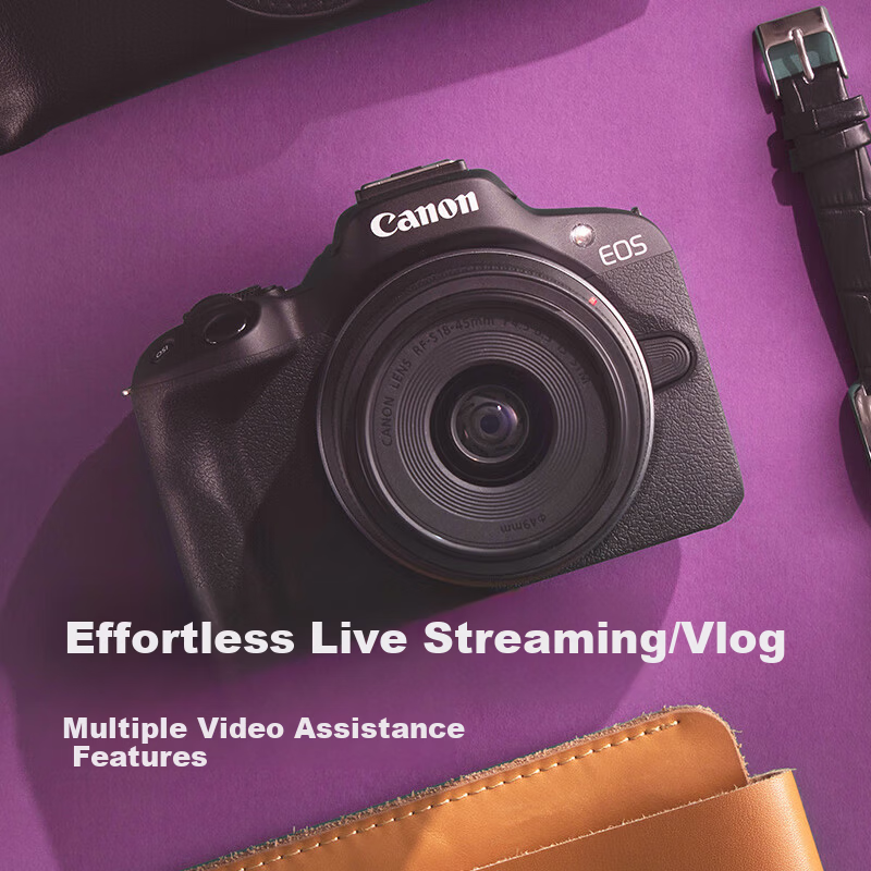 Canon R50 Mirrorless Camera Travel Photography 4K Video Entry-Level APS-C Canon R50 Black 18-45mm Kit
