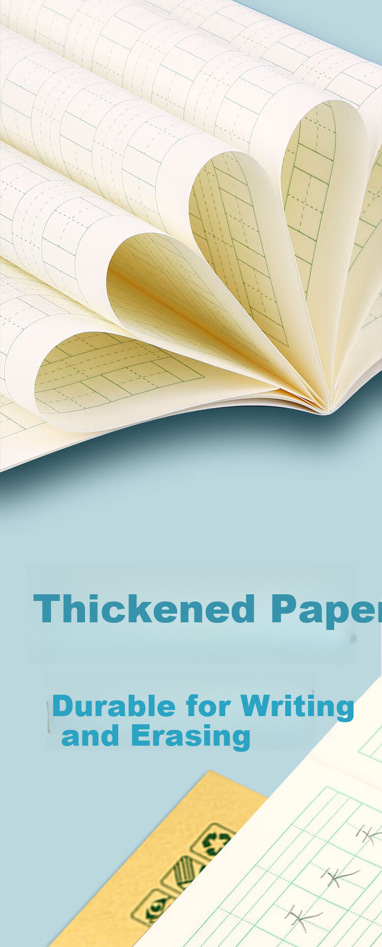 TRUECOLOR 36K Exercise Book National Standard Practice Copybook Full Set Chinese Writing Book Kindergarten Handwriting Grade 1-2 Copybook 10-Pack ZCW-1076 8