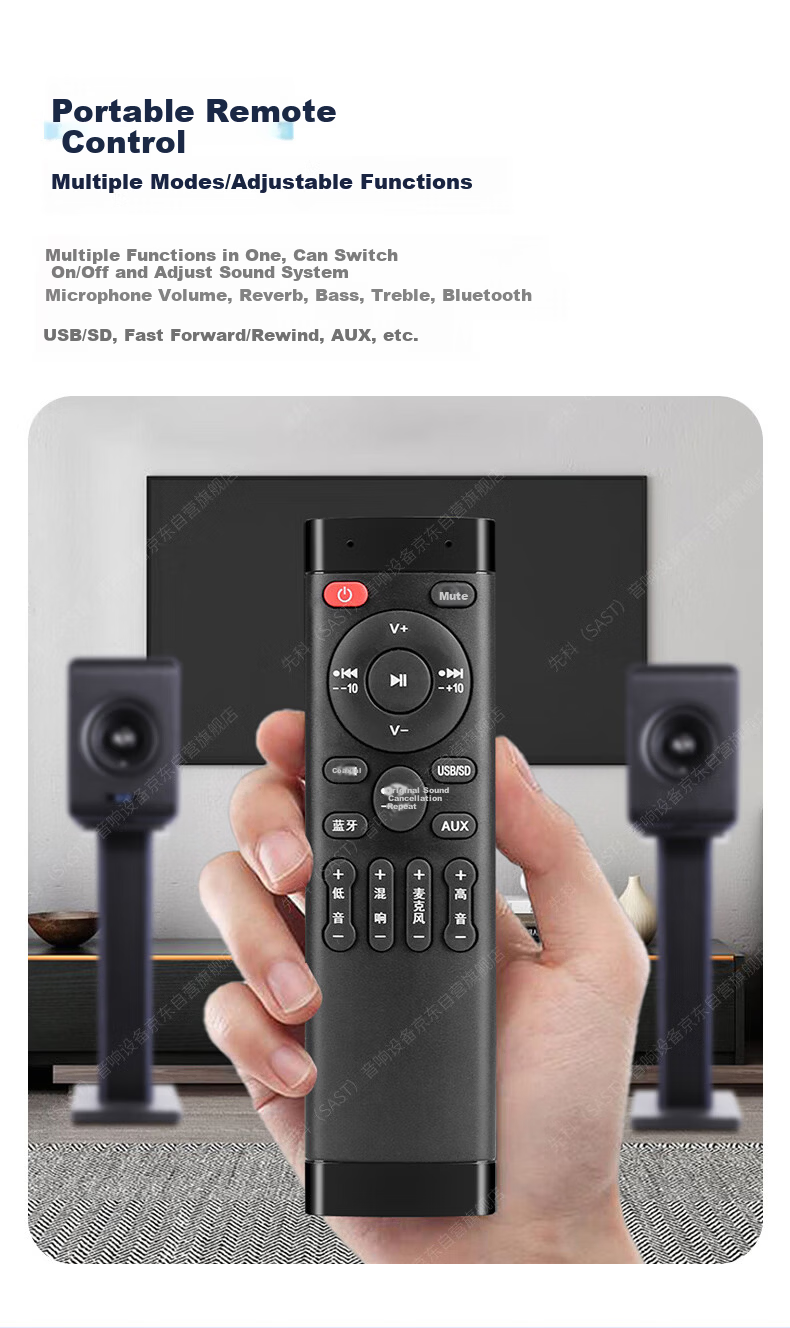 SAST Home Theater HIFI Bluetooth Speaker System for Living Room, Computer Desktop Audio, Audiophile-Grade 2.0 Subwoofer Set with Professional Microphones N26 10