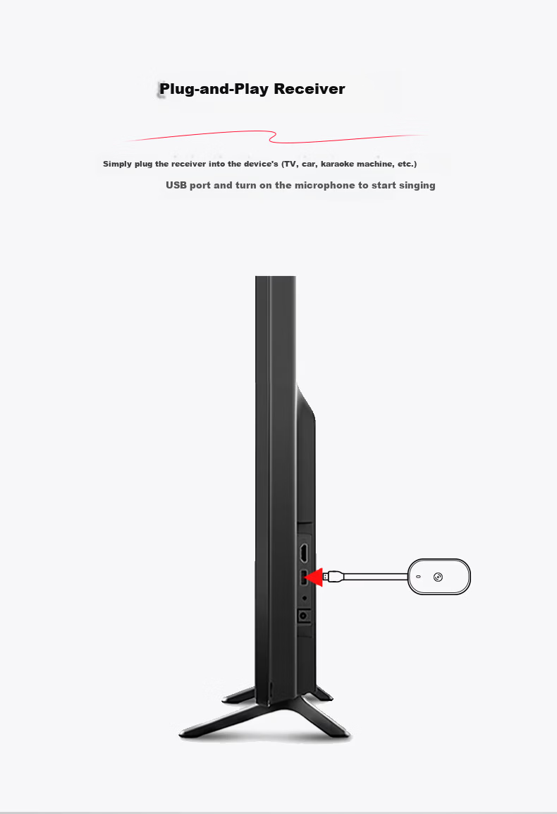 Changba K1 Wireless Karaoke Microphone KTV Singing Wireless Mic Dual Pack [Compatible with Xiaomi TV, Dongfeng Fengshen L8 Car, etc.] Please Check Compatibility Before Ordering 8