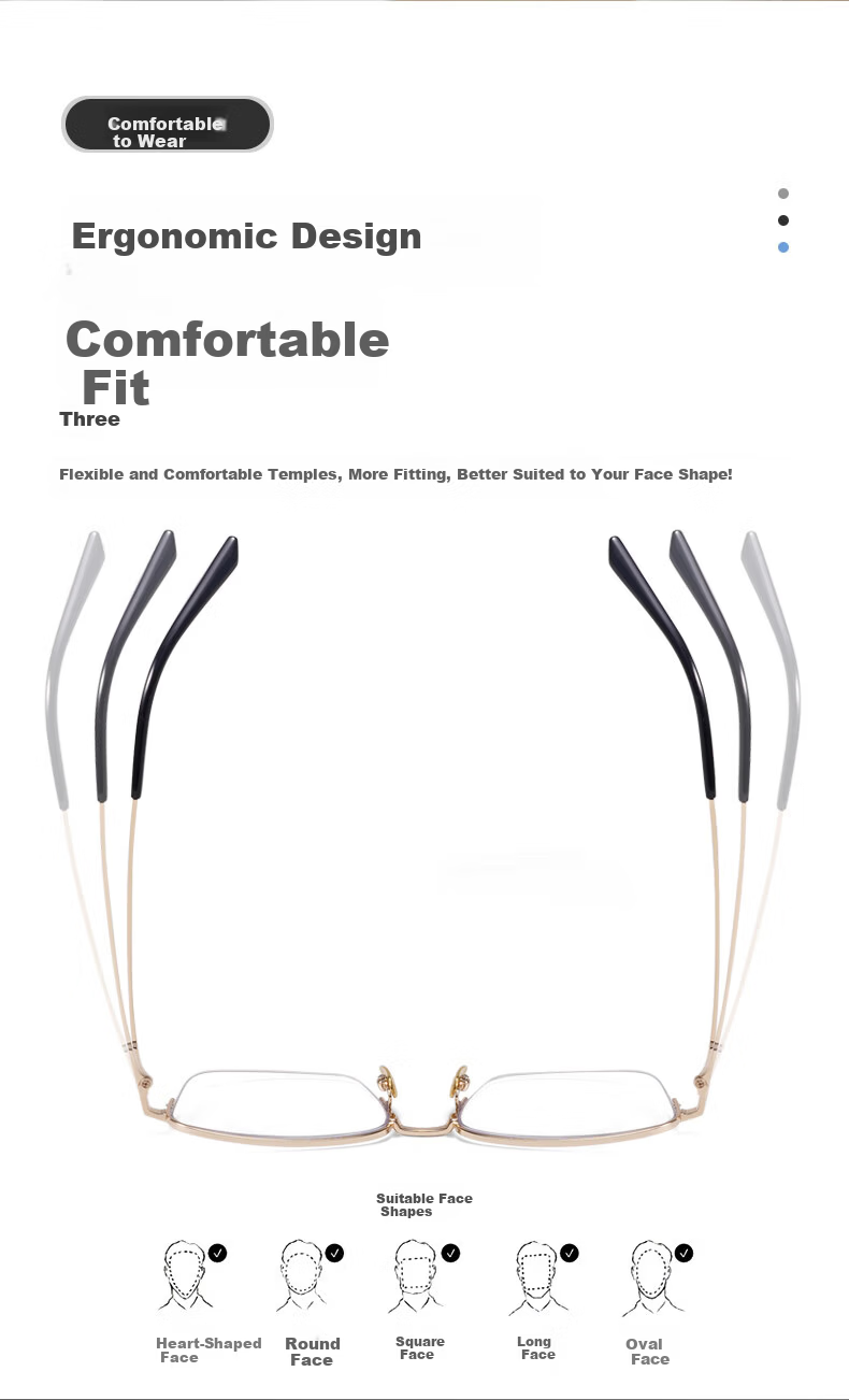 Sunset Red Men's Blue Light Blocking Reading Glasses Pure Titanium Ultra-Light Fashionable Premium Reading Glasses Gift E139J 300 Degree 8