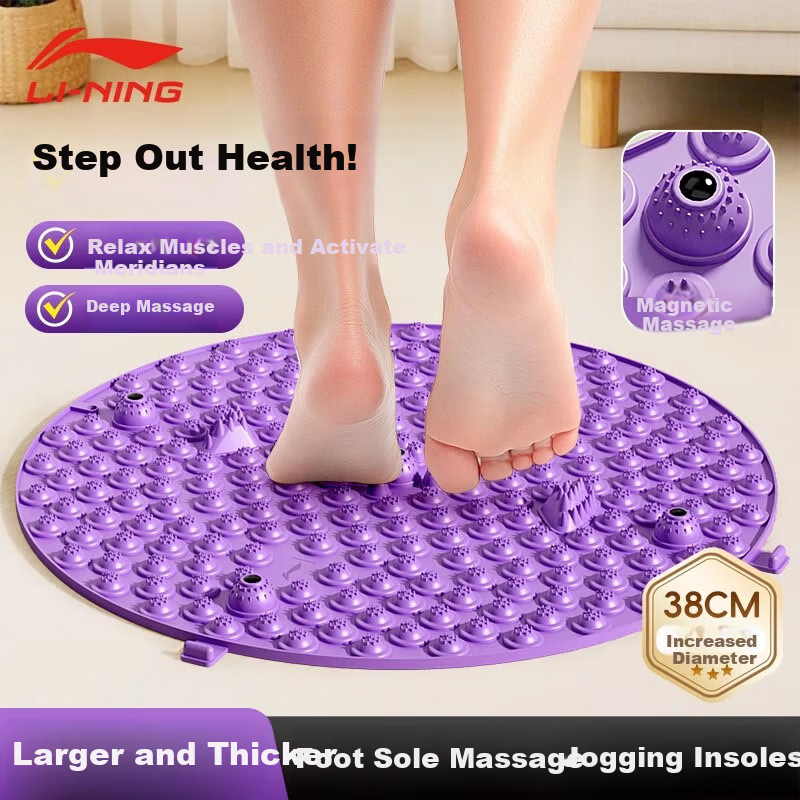 LI-NING Acupressure Foot Massage Mat for Slow Jogging, 38CM Indoor Outdoor Toe Pressure Board