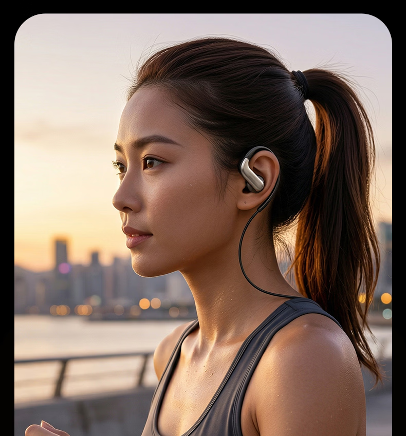 Zhiguozhe 2026 Latest Wired Earhook Earphones with Microphone 2-in-1 Type-C Desktop Laptop Non-In-Ear Comfortable 3.5mm Non-Bone Conduction 23
