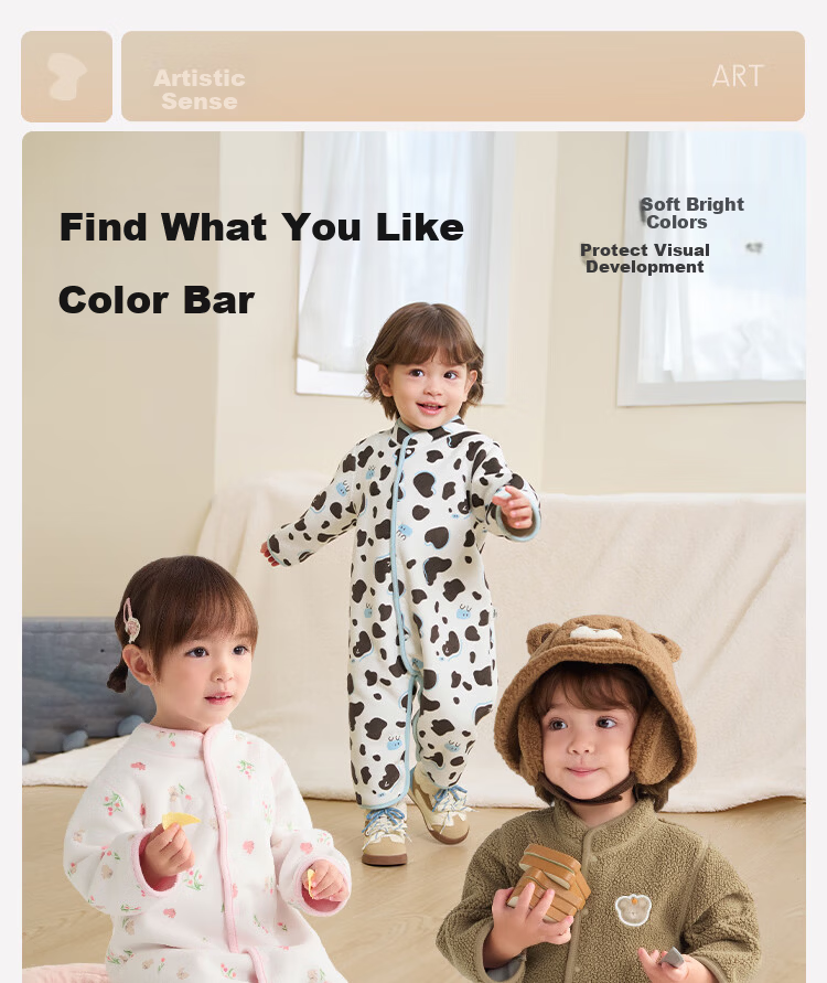 BALABALA balaOne Baby Romper 2025 Autumn Winter Reversible Cute Infant Bodysuit 208425120201 3