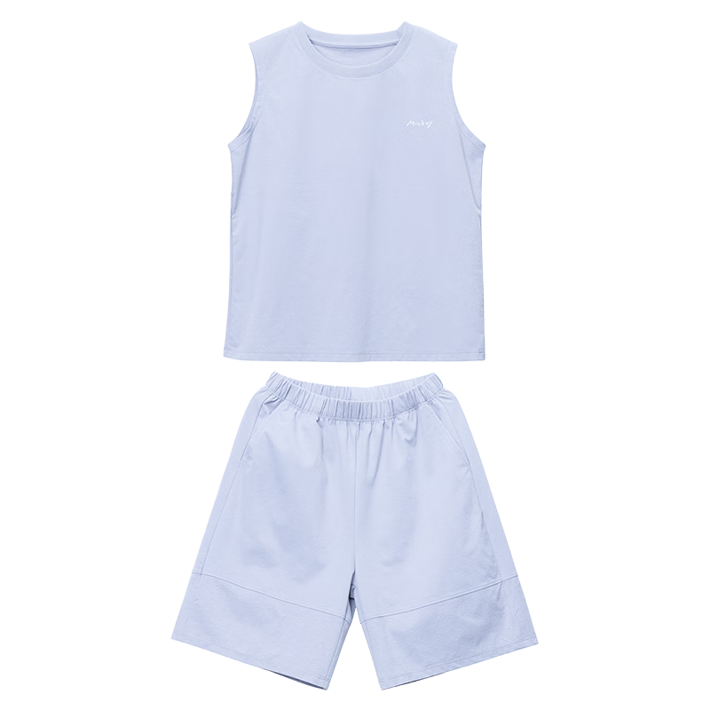 Disney Boys Summer Set Thin Short Sleeve Shorts Youth Sports Quick-Dry Vest 2-Piece Set 0141 Dark Blue 150