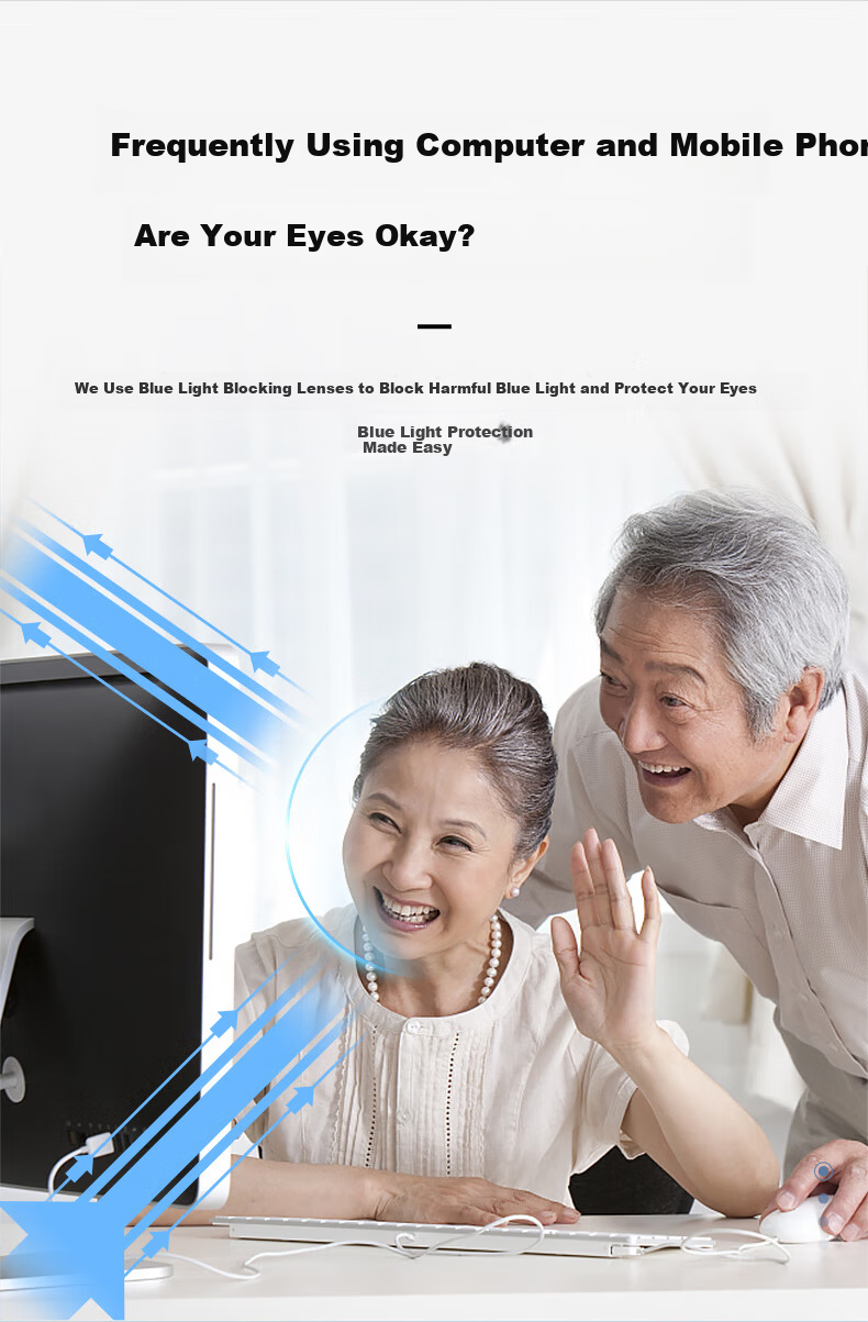 CAXMAN Ultra-Light Fashion Frameless Progressive High-End Genuine HD Blue Light Blocking Reading Glasses for Men and Women 6