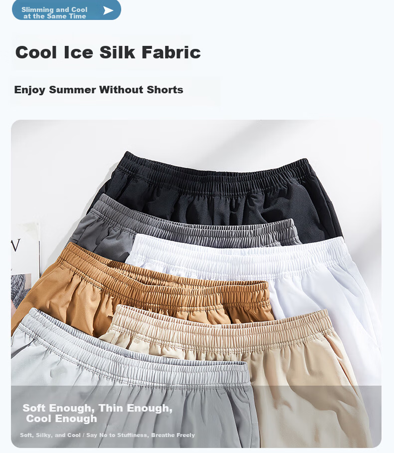 EASTERN CAMEL Men's Outdoor Moisture-Wicking Ice Silk Quick-Dry Lightweight Breathable Sports Shorts for Running Fitness Basketball 3