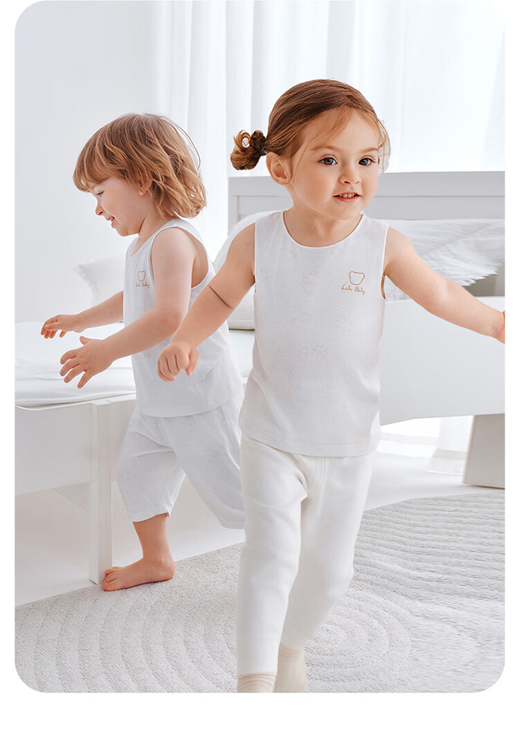 Labi Kids Vest Boys and Girls Summer Mesh Breathable Home Base Layer Top 2-Pack Light Rose Red 100 9