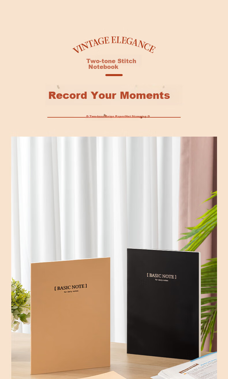 Deli 6 B5/40 Sheets Kraft Paper Stitched Soft Notebook/Office Journal/Diary Stationery Notebook Student Notebook P033459 2