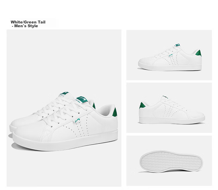 Guirenniao Men's Shoes Spring Summer Casual Trendy Skateboard White Sneakers Sports Shoes All White Size 40 26