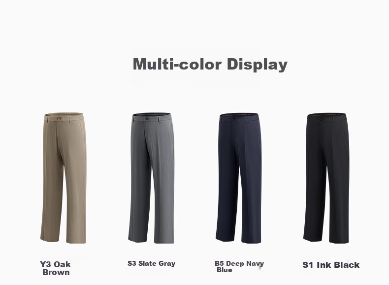 Hodo Men's Dress Pants, Level 3.5, Wrinkle-Free, Machine Washable, Signature Pleated, Elastic Waist 12
