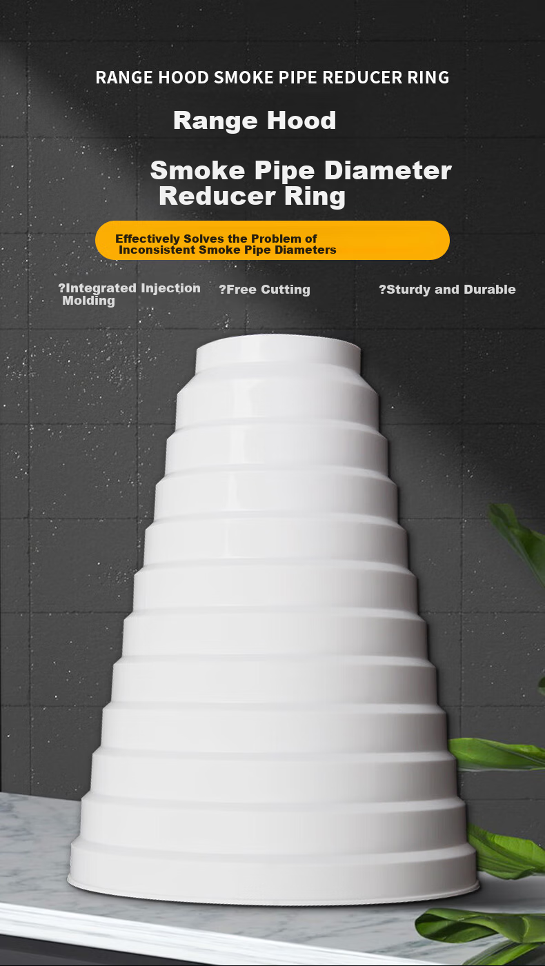 Lelandi Range Hood Check Valve, Kitchen Duct Smoke Pipe Check Valve, Windproof Cap Exhaust Vent Air Outlet Adjustable Wall-Penetrating [Outdoor Installation] L8236 1