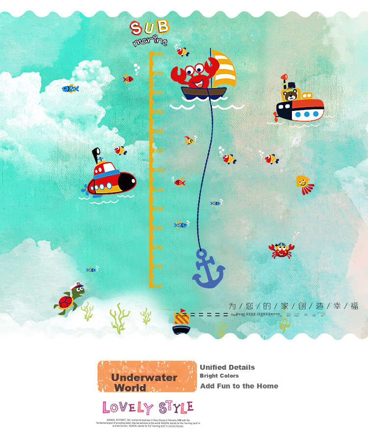 Modouyu Wall Stickers, Children's Bedroom Decorative Wall Decals, Door Stickers, Wall Covering, Decorative Wallpaper 2