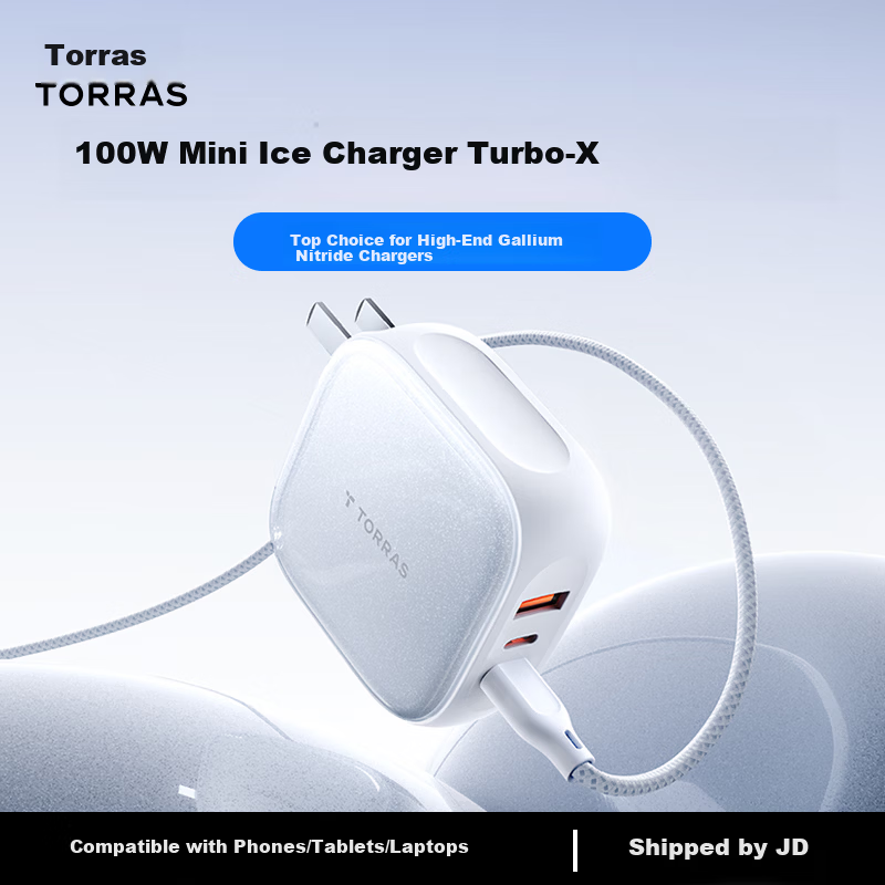 Torras 100W GaN Charger Set Official Genuine Multi-Port Type-C Fast Charger for Apple, Huawei Phones, Laptops