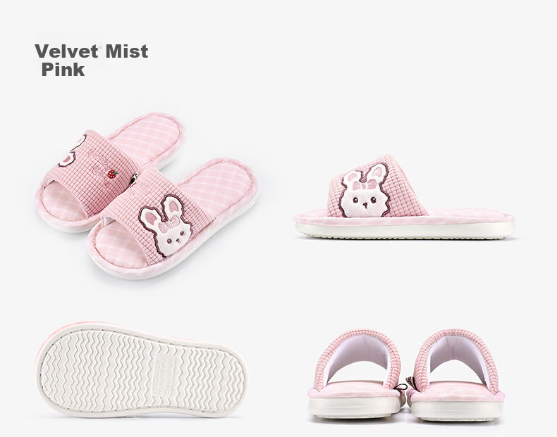 Balabala Kids Linen Slippers Spring Autumn Boys Indoor Home Wear-Resistant Girls Cartoon Baby Four Seasons Slippers for Older Children 8