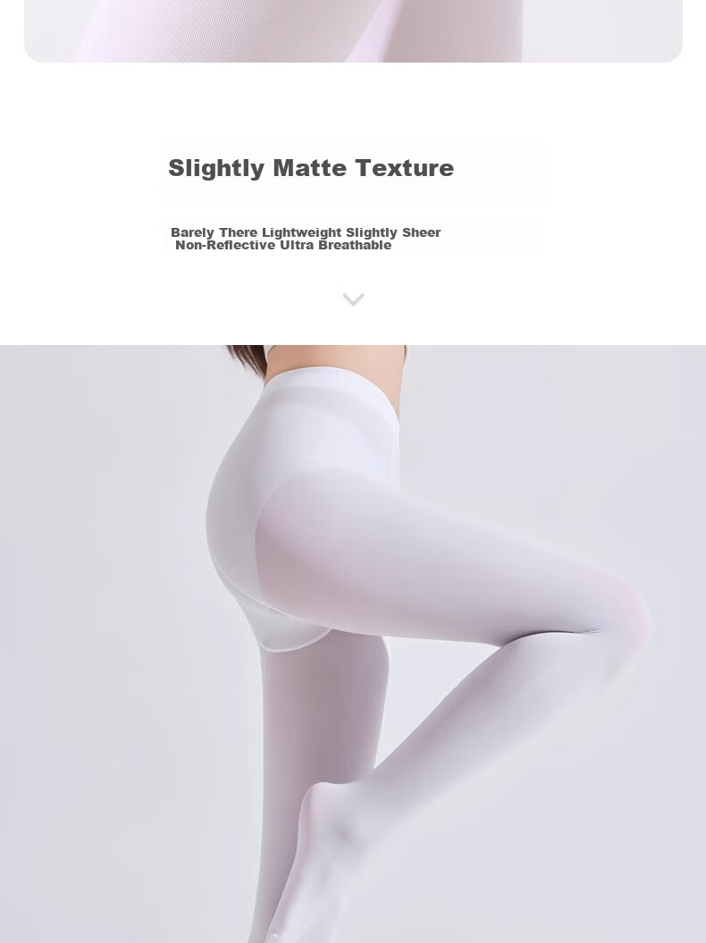 Ziyouxi Dance Tights, Adult White Leggings, Women's Summer Silk Stockings, Thin Pantyhose, Student Bare-Leg Aid, Ballet-Specific 6