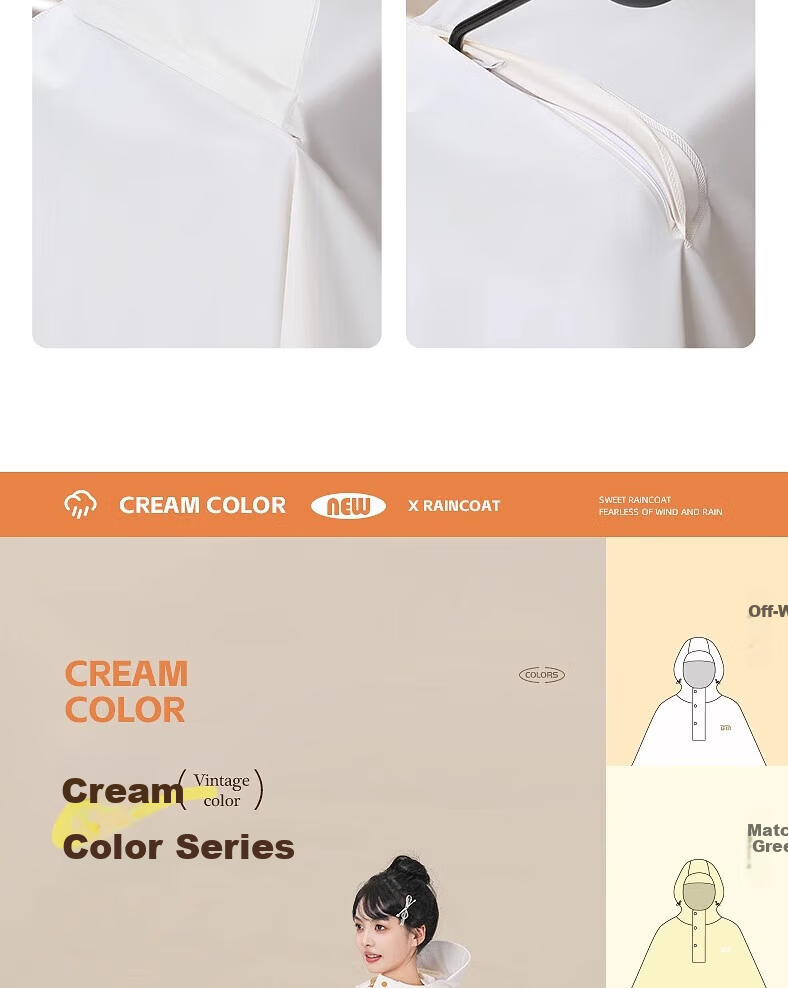 Beimei Electric Scooter Raincoat for Women, One-Piece Full-Body Protection against Wind And Heavy Rain, Adult E-Bike Riding Single-Person Poncho 14